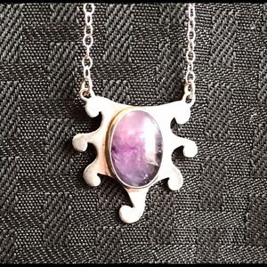 Vintage 90’s Amethyst Sterling Silver Necklace